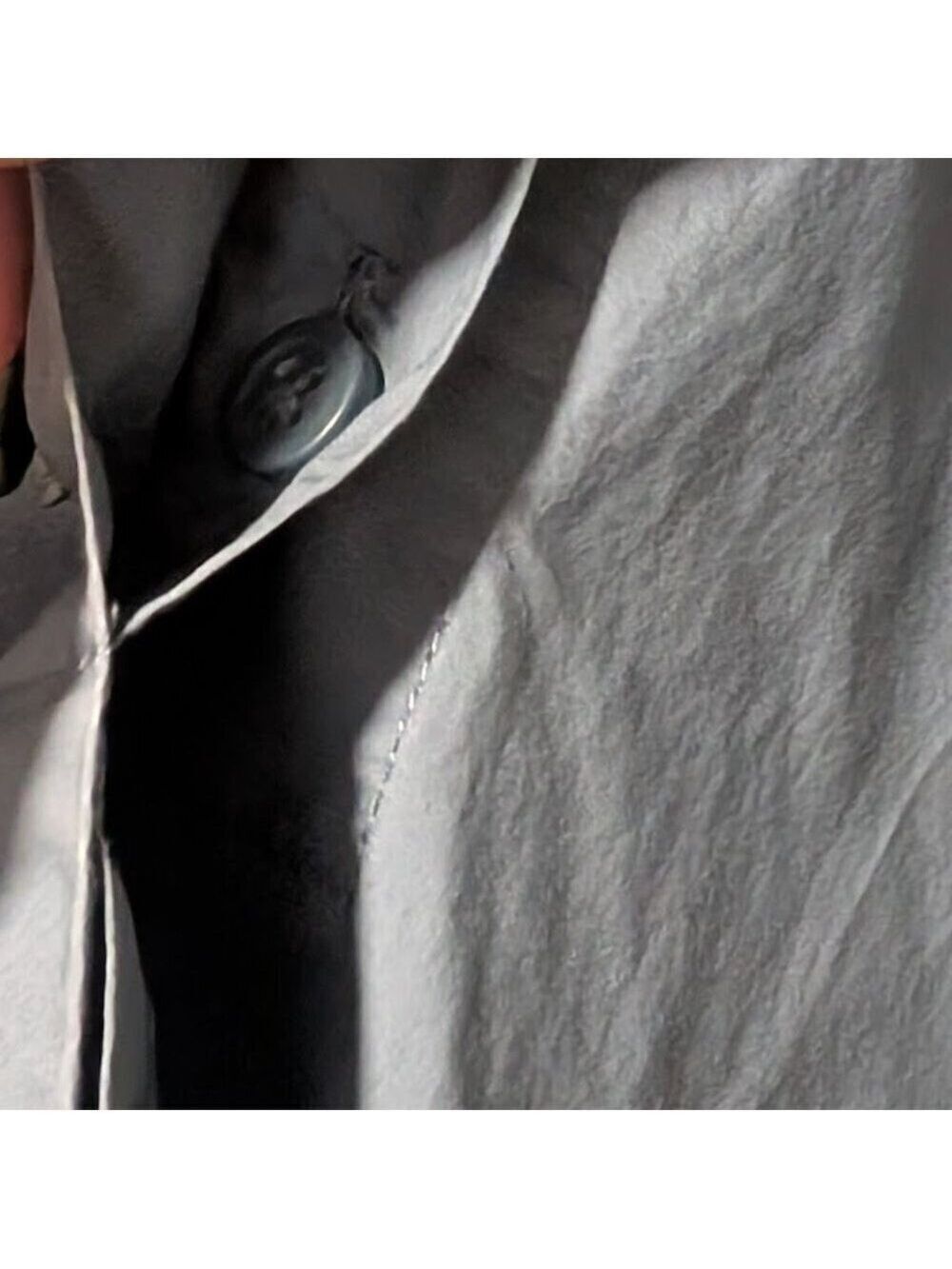 COS | Long Rounded Hem Blouse In Blue - Picture 7 of 12